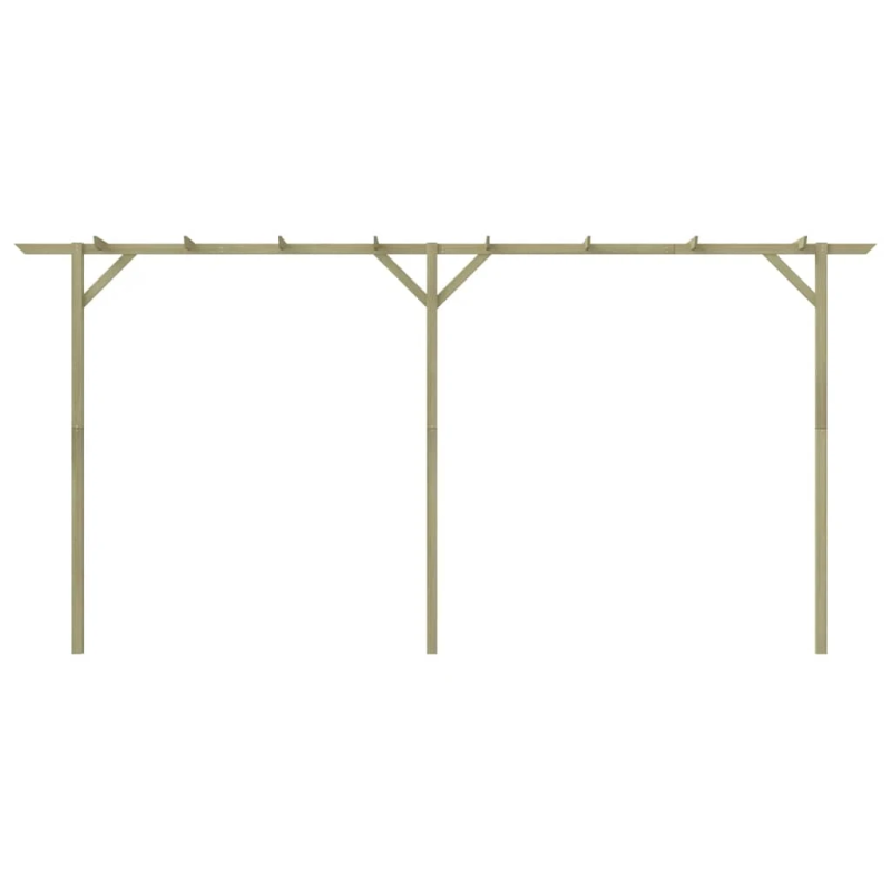 vidaXL dārza pergola, 410x40x203 cm, koks