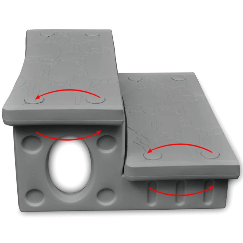 Pelēkas spa, kubula, burbuļvannas kāpnes, pakāpieni