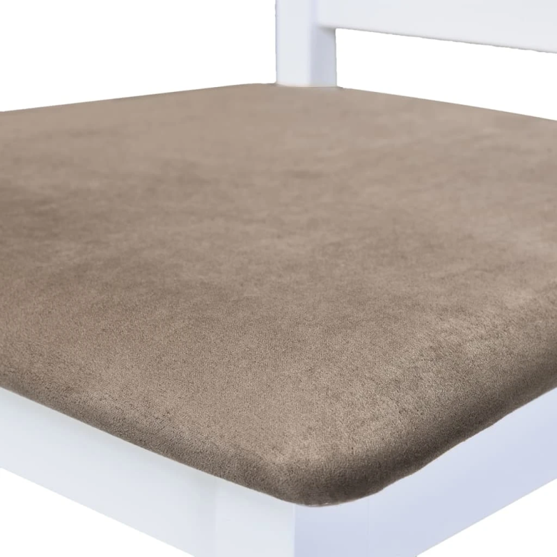 vidaXL bāra krēsli, 2 gab., balts audums