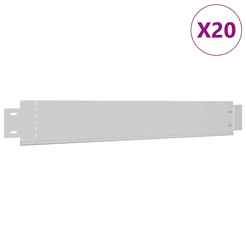 Zāliena apmales, 20 gab., cinkots tērauds, 100x14 cm