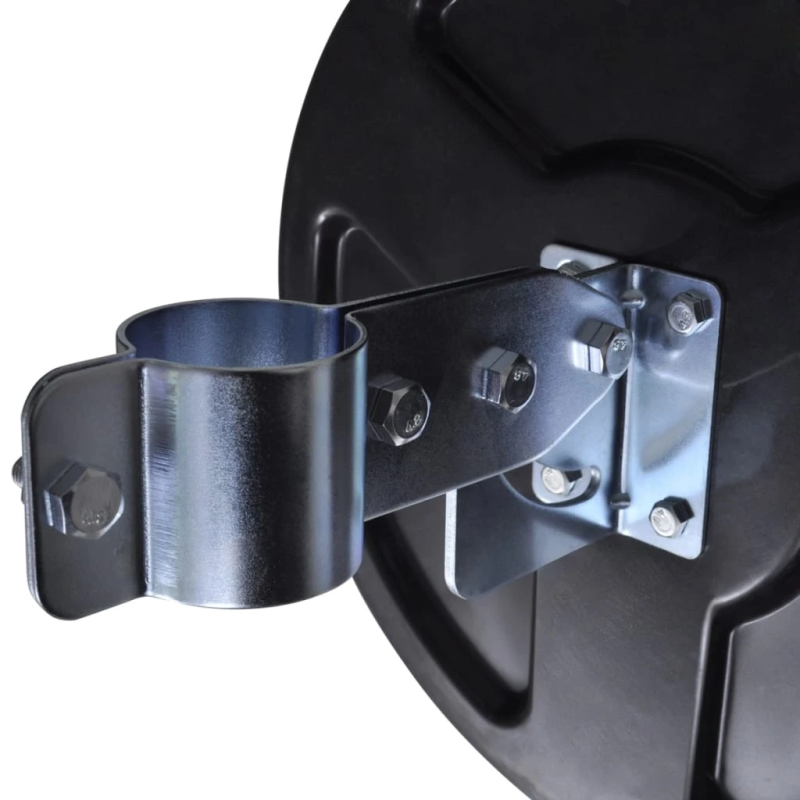 vidaXL izliekts satiksmes spogulis, PC plastmasa, melns, 30 cm