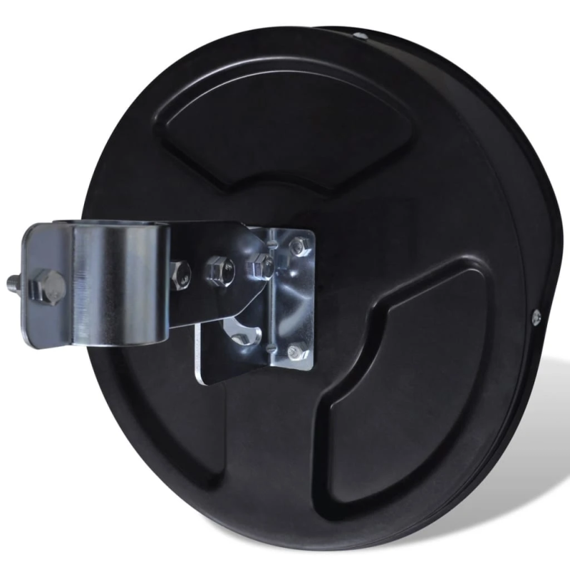 vidaXL izliekts satiksmes spogulis, PC plastmasa, melns, 30 cm