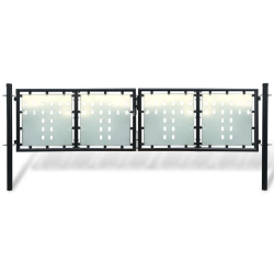 vidaXL žoga vārti, melni, vienviru, 300x75 cm