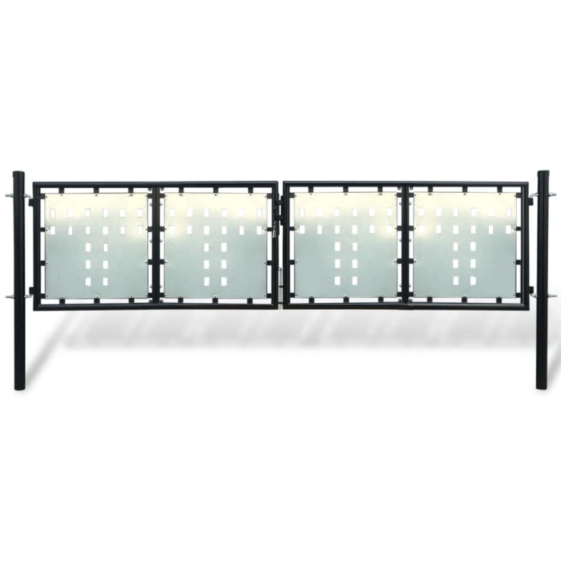 vidaXL žoga vārti, melni, vienviru, 300x100 cm