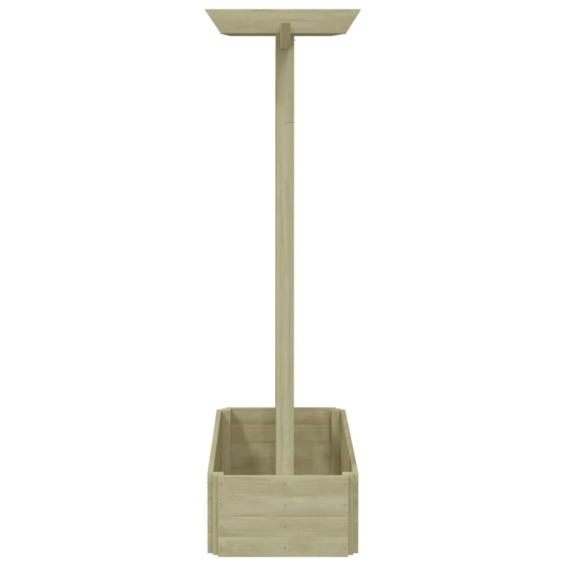 vidaXL puķu kaste ar režģi un jumtiņu, 162x56x204 cm, koks