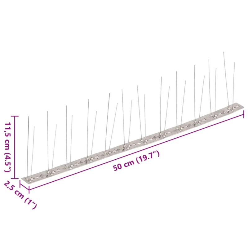 vidaXL putnu atbaidīšanas radzes, 2 rindas, 6 gab., 3 m, tērauds