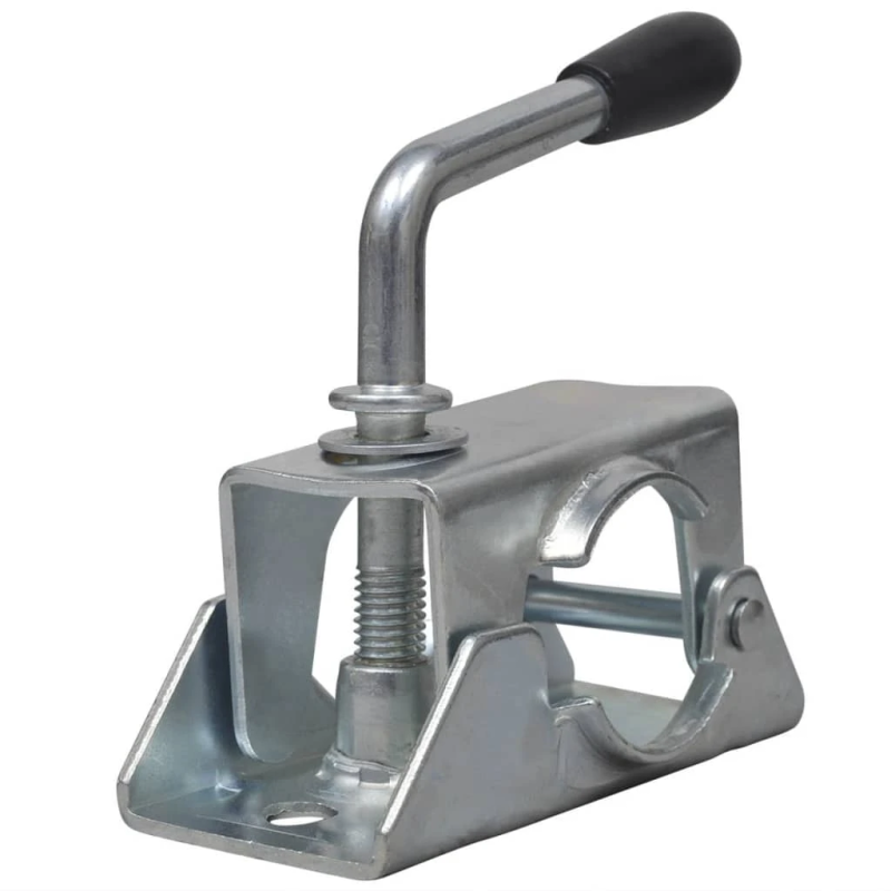 48 mm piekabes atbalsta ritenis ar 2 atbalsta caurulēm un 3 skavām