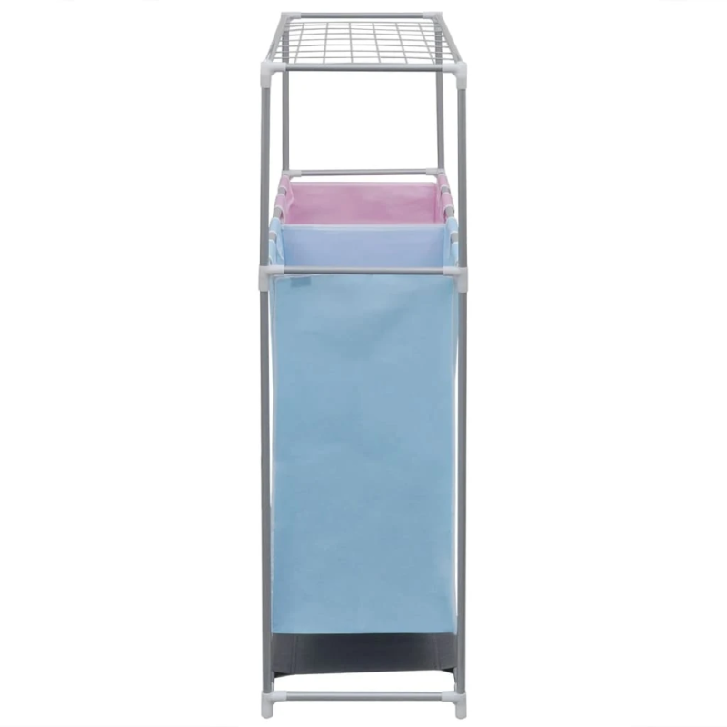 vidaXL 2-daļīgs veļas grozs ar augšējo žāvētāju