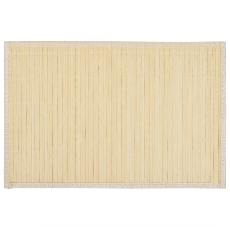 Bambusa galda paliktņi, 6 gab., 30 x 45 cm, dabīgā krāsā