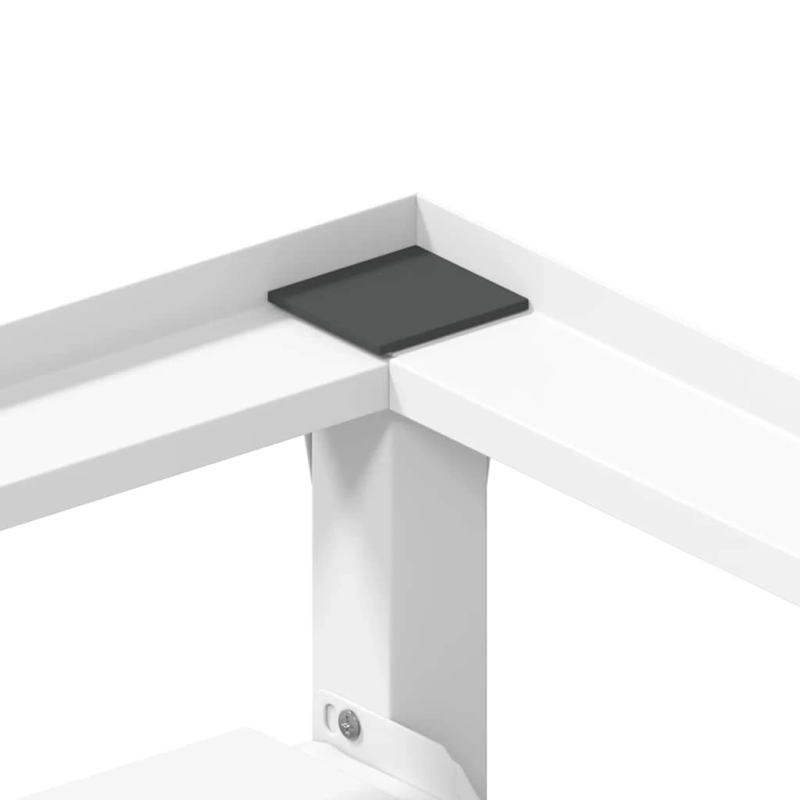 vidaXL veļasmašīnas statīvs ar izvelkamu plauktu, balts