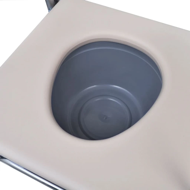 vidaXL tualetes krēsls, tērauds, melns