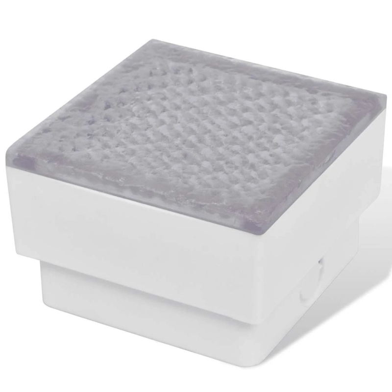 vidaXL zemē iebūvējamas LED lampas, 2 gab., 100x100x68 mm