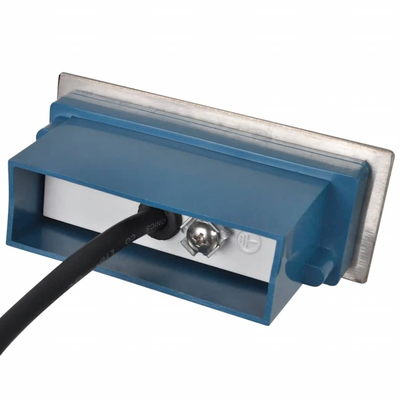 vidaXL LED kāpņu gaismas, iebūvējamas, 2 gab., 44x111x56 mm