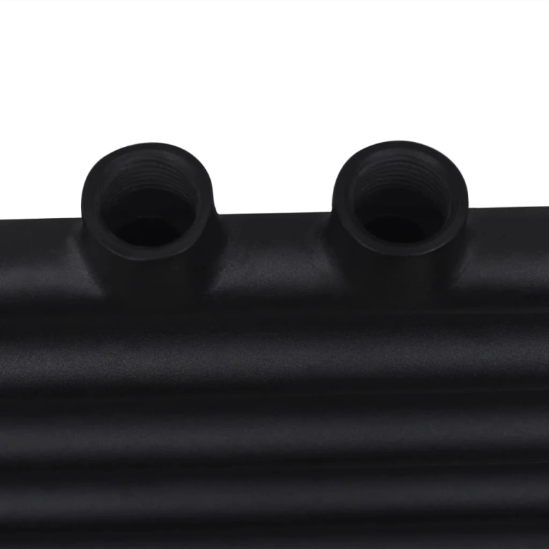 Dvieļu žāvētājs centrālajai apkurei, 500 x 764 mm, melns, taisns