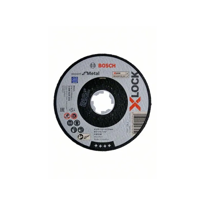 Griešanas disks Bosch, 125 mm x 2.5 mm x 22.23 mm