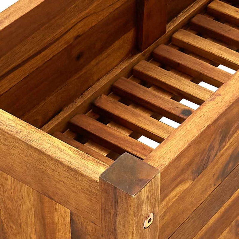 vidaXL augstā puķu kaste, akācijas koks, 76x27,6x25 cm