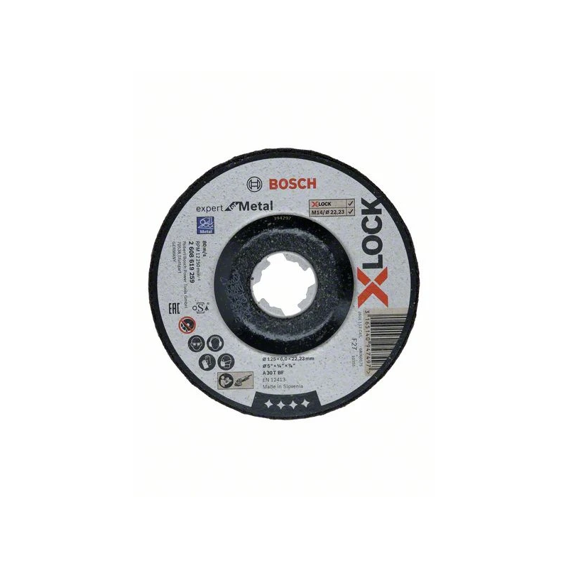 Slīpēšanas disks BOSCH X-LOCK 125x6 mm