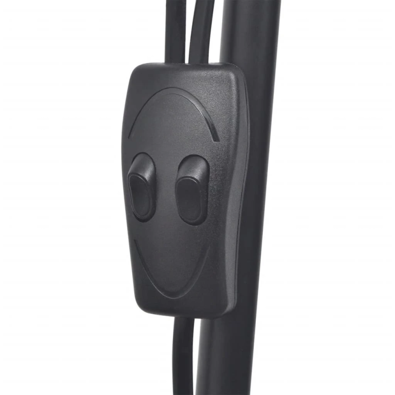 vidaXL stāvlampa, melna