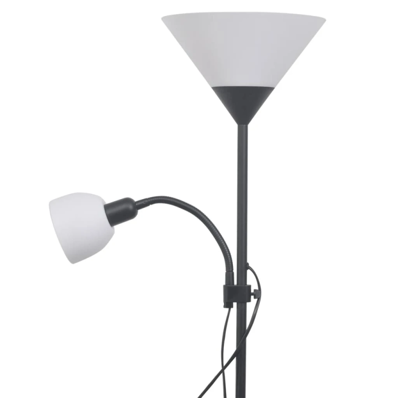 vidaXL stāvlampa, melna