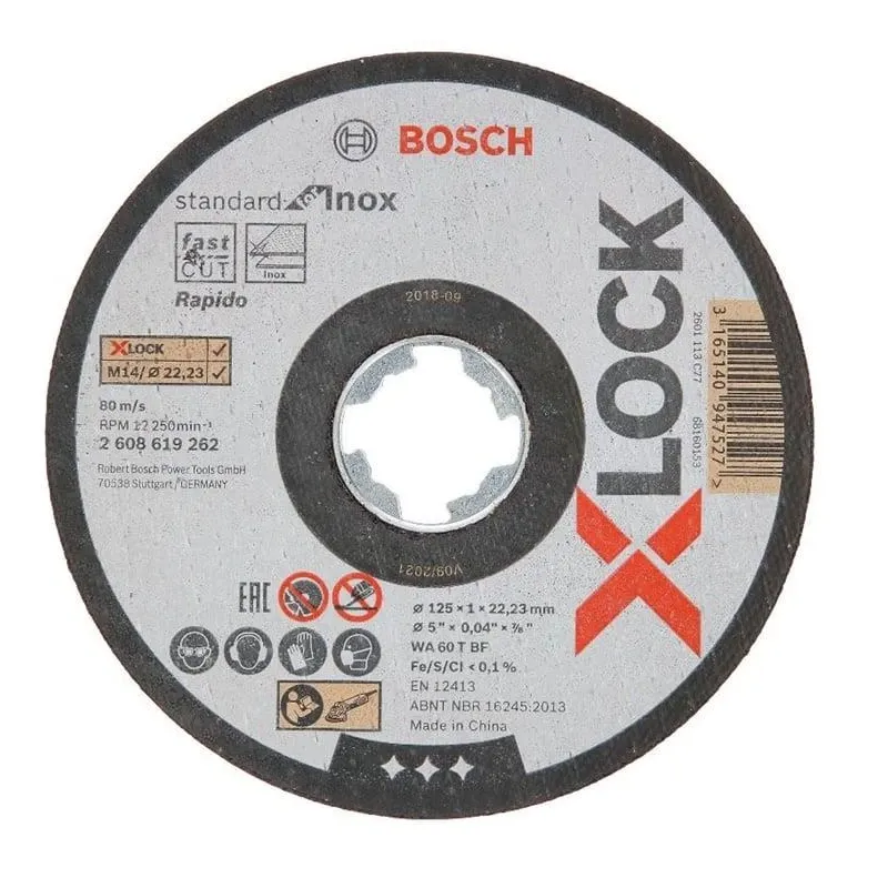 Griešanas disks Bosch, 125 mm x 1 mm x 22.23 mm