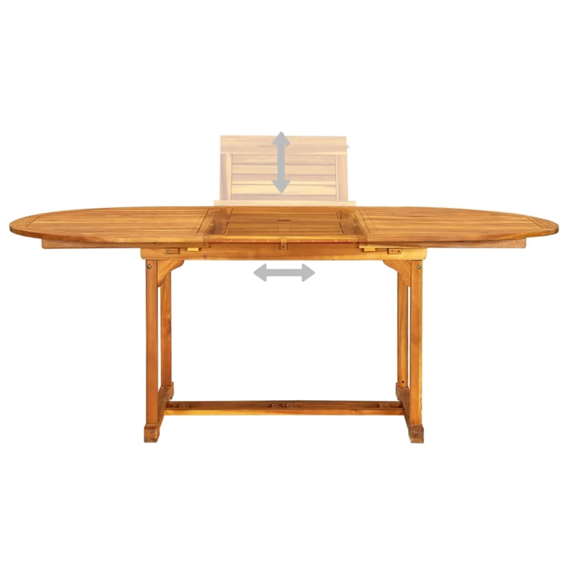 vidaXL 7-daļīgs dārza mēbeļu komplekts, akācijas masīvkoks