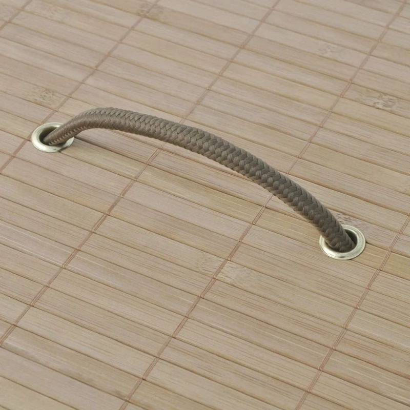 vidaXL veļas grozs, bambuss, dabīgā krāsā