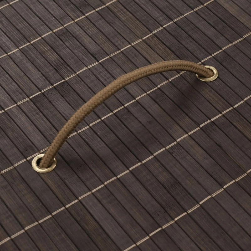 vidaXL veļas grozs, ovāla forma, tumši brūns bambuss