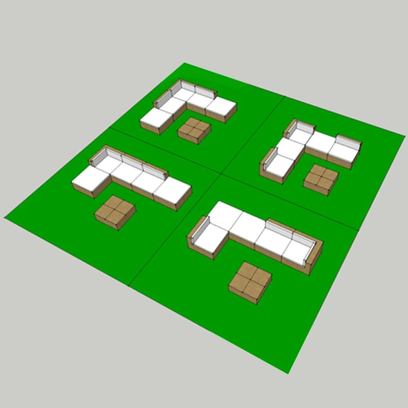 vidaXL 6-daļīgs dārza atpūtas mēbeļu komplekts, brūna PE rotangpalma