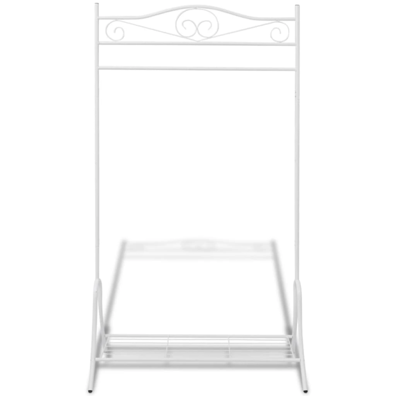 vidaXL tērauda drēbju pakaramais, balts