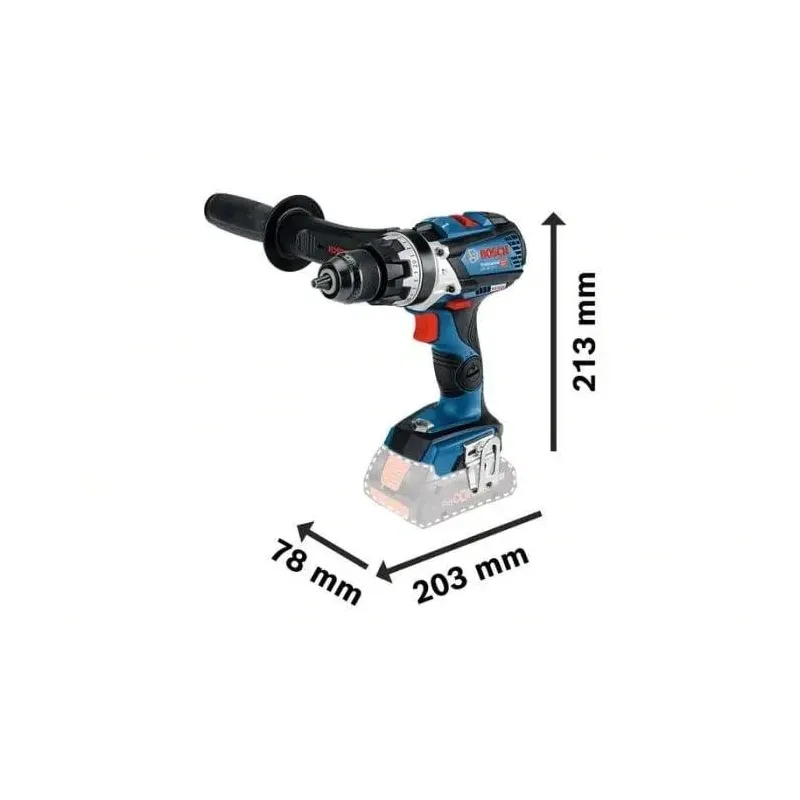 Triecienurbjmašīnas bez baterijas Bosch GSB 18V-110 C solo, 18 V