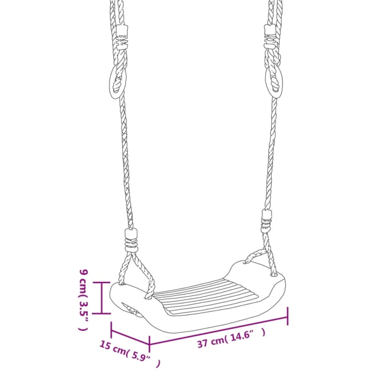 vidaXL šūpoļu sēdekļi, 2 gab., ar kāpšanas aizķerēm, zils polietilēns