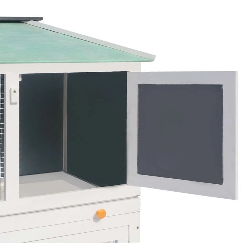 vidaXL dzīvnieku - trušu būda ar dubulto grīdu, koks