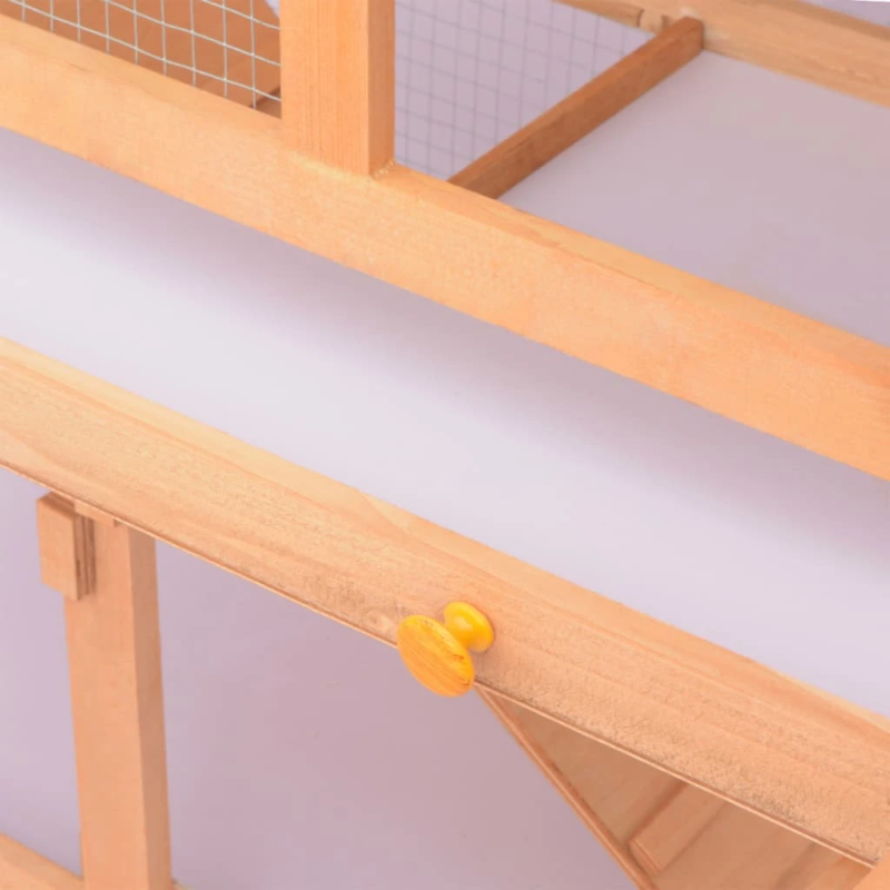 vidaXL āra dzīvnieku - trušu būda, koks