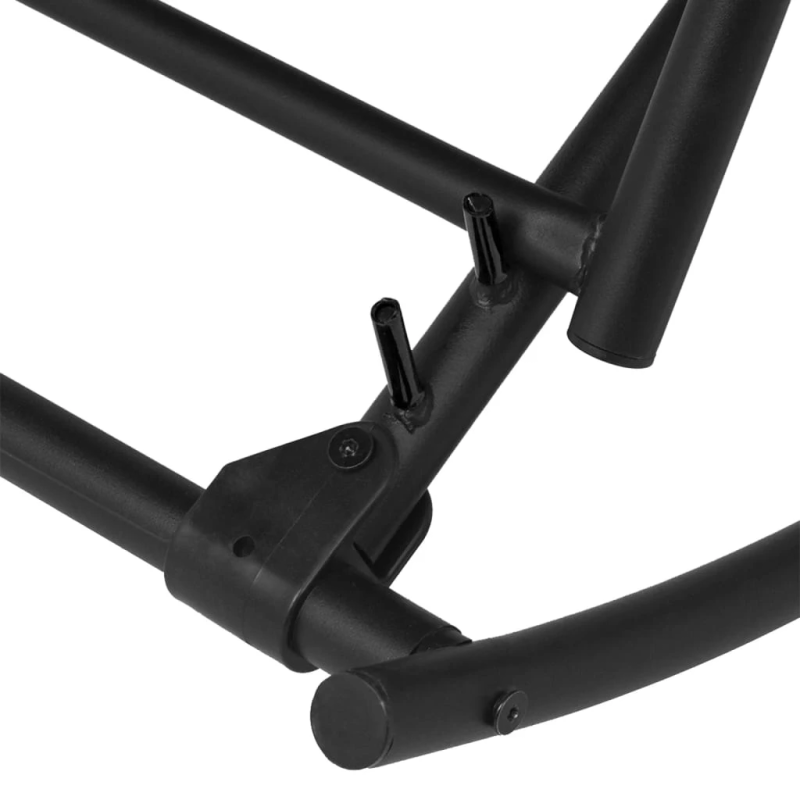 vidaXL dārza šūpuļkrēsls, tērauds un tekstilēns, melns