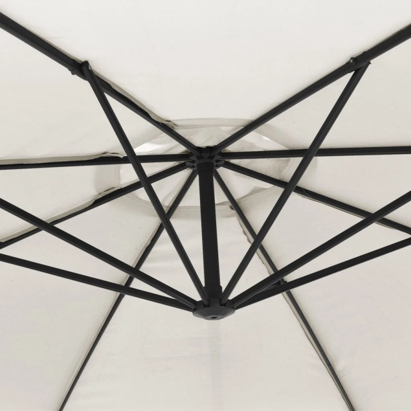 vidaXL Gembinis sodo skėtis nuo saulės, smėlio baltos spalvos, 3,5m