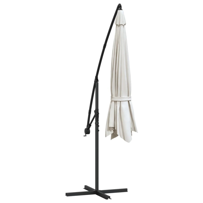 vidaXL Gembinis sodo skėtis nuo saulės, smėlio baltos spalvos, 3,5m