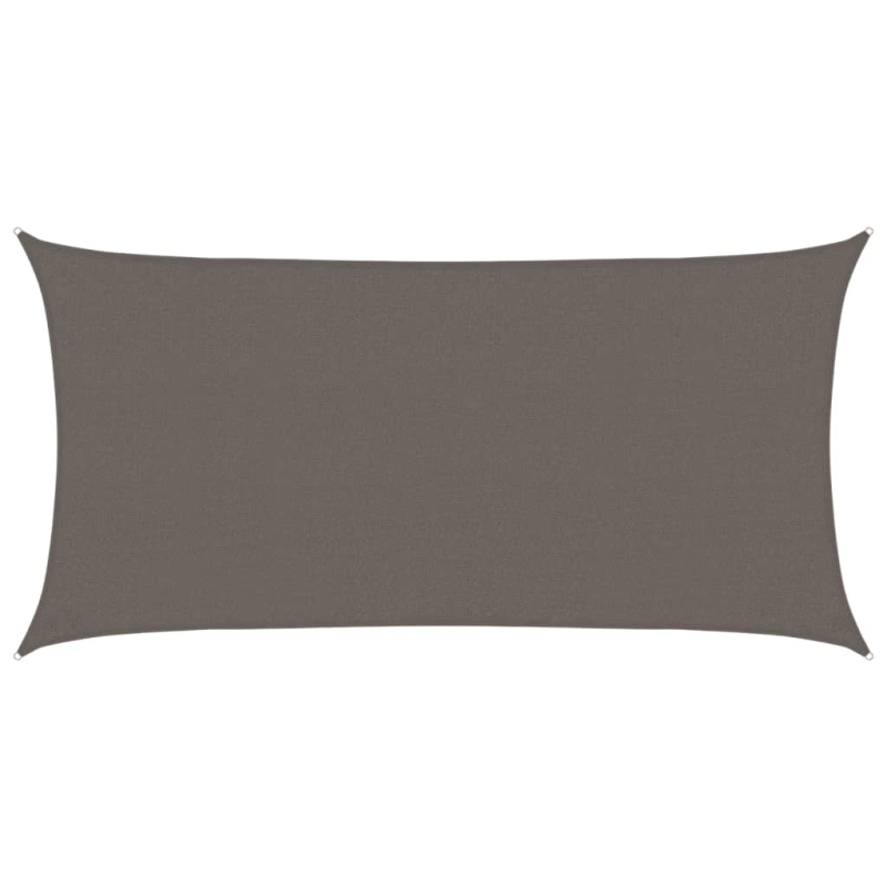 vidaXL taisnstūra saulessargs, 2x4 m, HDPE, antracīta krāsā