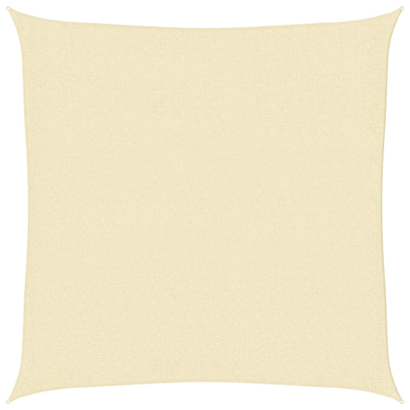 vidaXL HDPE saulessargs, 3.6x3.6 m, krēmkrāsas, kvadrāta