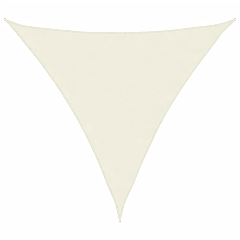 vidaXL saulessargs, 3,6x3,6x3,6 m, trijstūra forma, krēmkrāsas audums
