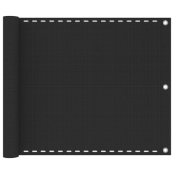 vidaXL balkona aizslietnis, 75x600 cm, antracītpelēks HDPE