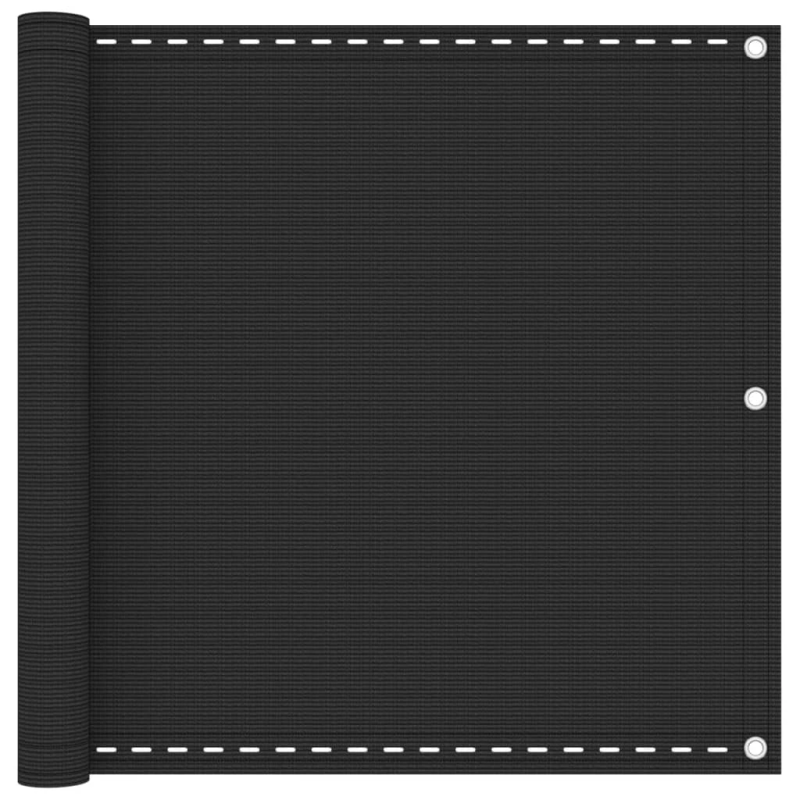 vidaXL balkona aizslietnis, 90x600 cm, antracītpelēks HDPE