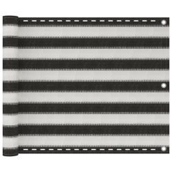 vidaXL balkona aizslietnis, 75x400 cm, antracītpelēks un balts HDPE