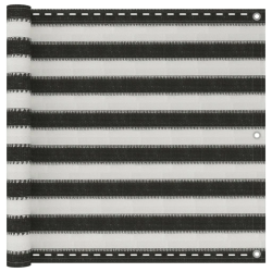 vidaXL balkona aizslietnis, 90x400 cm, antracītpelēks un balts HDPE