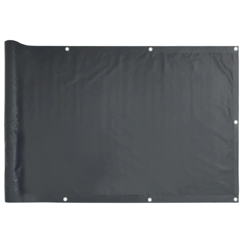 vidaXL balkona aizslietnis, 90x400 cm, pelēks oksforda audums