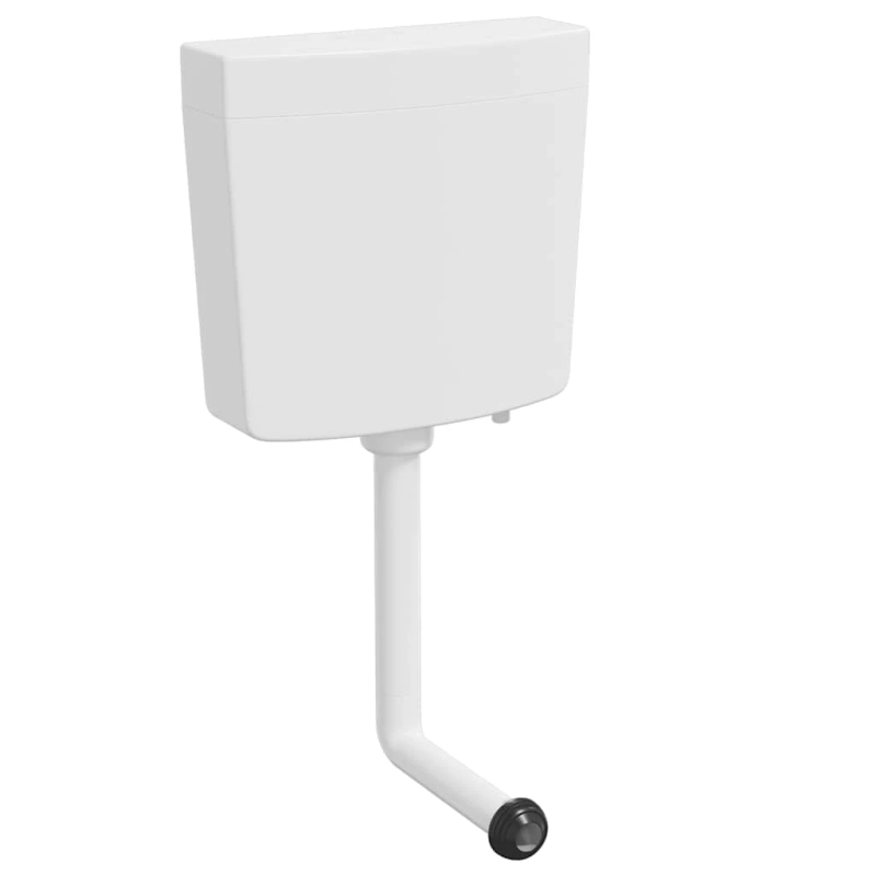 vidaXL tualetes poda tvertne ar apakšējo ūdens padevi, 3-6 l, balta