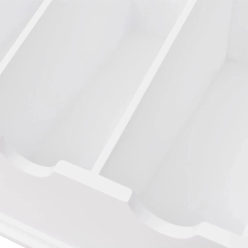 vidaXL baroka stila galda piederumu lāde, MDF, balta