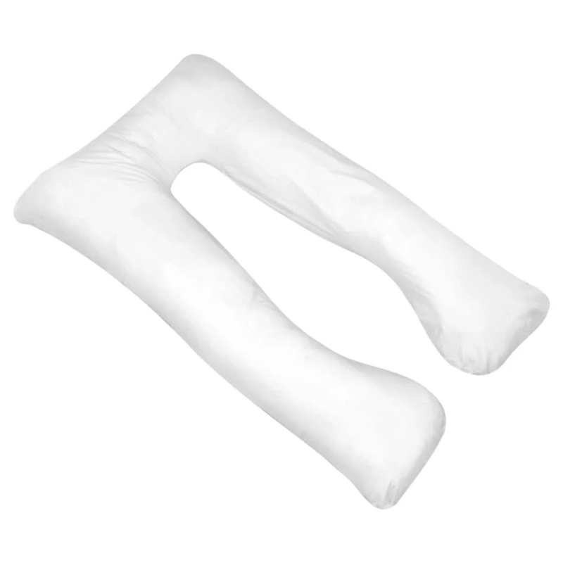 vidaXL grūtniecības spilvens, 90x145 cm, balts