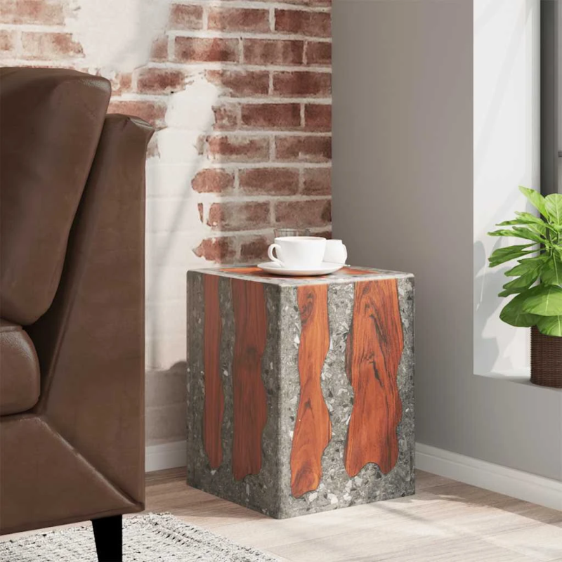 vidaXL taburete, masīvs tīkkoks un sveķi