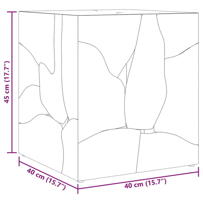 vidaXL taburete, masīvs tīkkoks