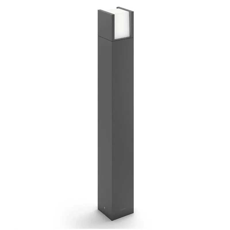 Brīvi stāvošs āra gaismeklis Philips Arbour, 6W, LED, IP44, pelēka krās., 10 cm x 77 cm